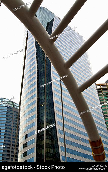 thailand bangkok office district palaces   abstract modern building line sky