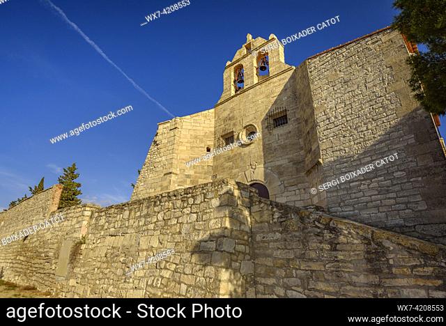 Hermitage and monastery of San Salvador on the summit of the same name (Bajo Cinca, Huesca, Aragon, Spain)