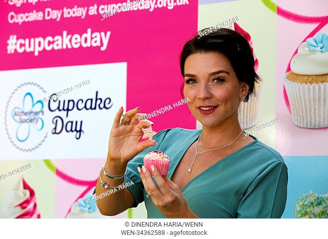Candice Brown the 2016 Great British Bake Off winner attends Alzheimer’s Society’s Cupcake Day pop up in London’s Southbank in the lead up to Cupcake Day on 14...