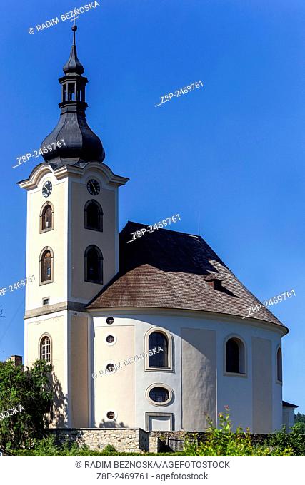 Utery, a small picturesque West Bohemian town, Czech Republic Church of St. John the Baptist;