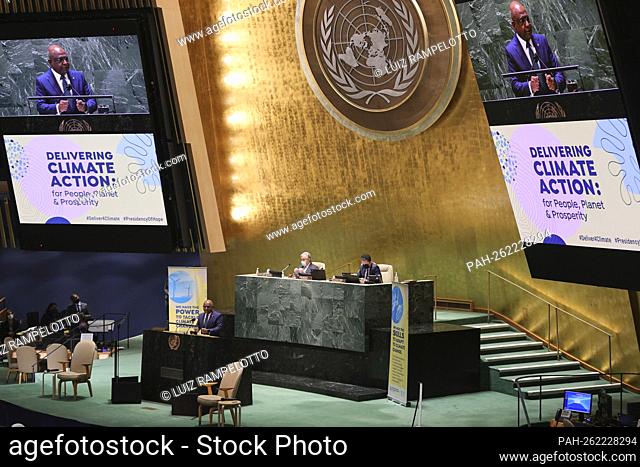 United Nations, New York, USA, October 27, 2021 - Abdulla Shahid, President of the seventy-sixth session of the United Nations General Assembly