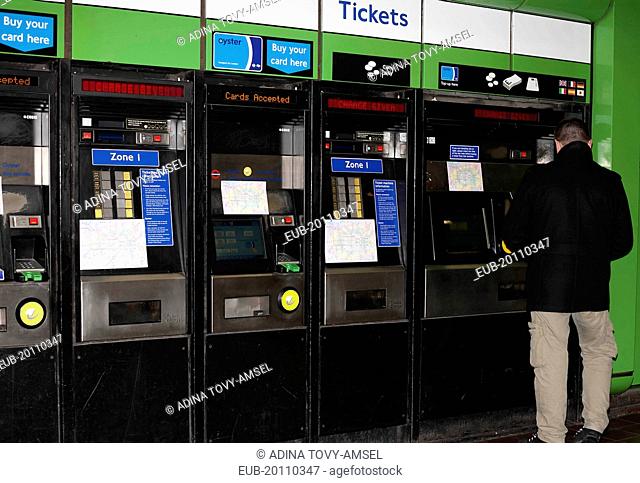 Ticket machine at Charing Cross Underground station