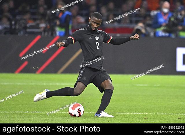 Antonio RUEDIGER (GER), action, single action, single image, cut out, full body shot, full figure Soccer Laenderspiel Netherlands - Germany 1-1 on March 29th