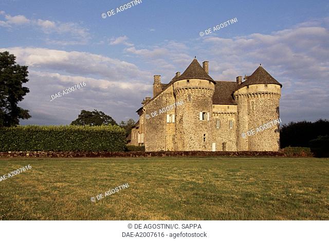 View of Chateau de la Vigne, Ally, Auvergne. France, 13th-19th century
