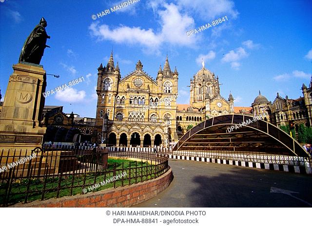 Subway dome and Victoria Terminus VT now Chhatrapati Shivaji Terminus CST railway station , Bombay Mumbai , Maharashtra , India
