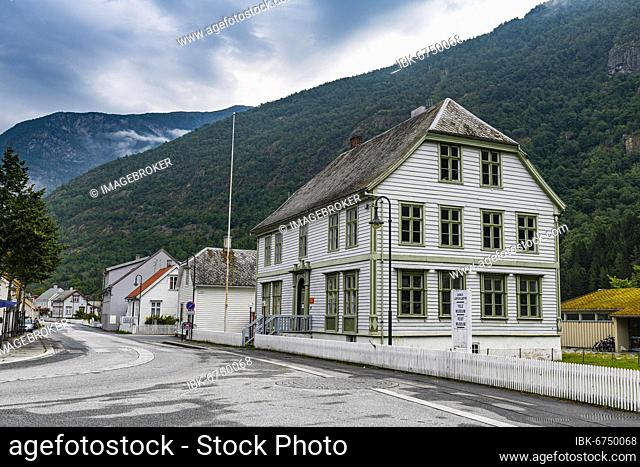 Historic houses in Laerdal, Vestland county, Norway, Europe