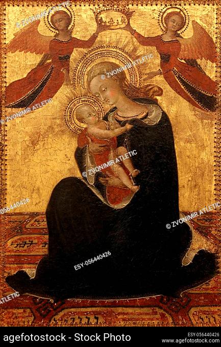 Sasseta (Stefano di Giovanni di Consolo): Madonna and Child, Old Masters Collection, Croatian Academy of Sciences, December 08, 2014 in Zagreb, Croatia