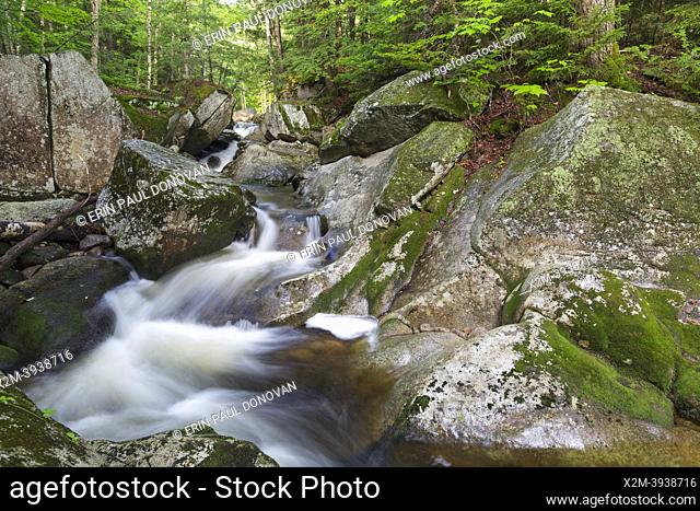Cascade on Walker Brook in Woodstock, New Hampshire during the summer months