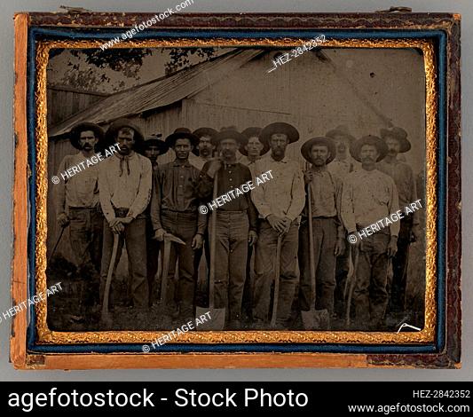 Untitled (Group Portrait of Miners), 1870. Creator: Unknown