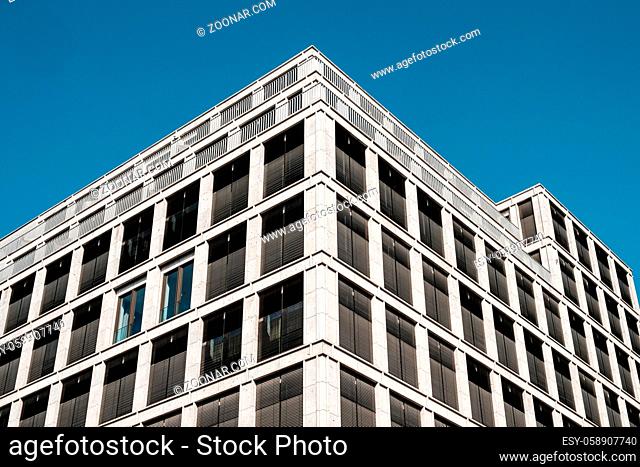 commercial real estate facade - modern office building