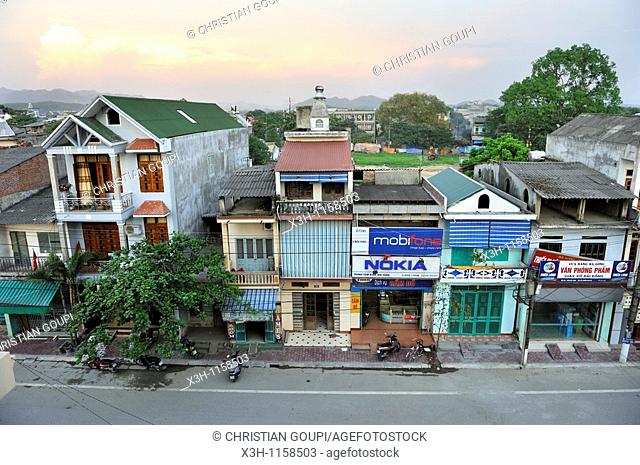 street of Tuyen Quang, northern vietnam, southeast asia