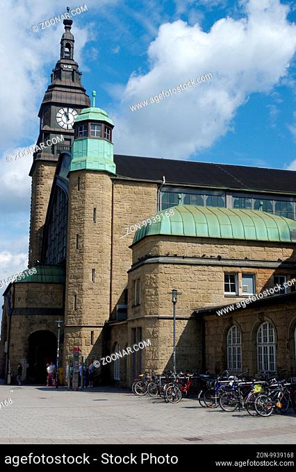 HAMBURG, GERMANY - JULY 18, 2015: Hauptbahnhof in Hamburg, Germany. It is the main railway station in the city, the busiest in the country and the second...