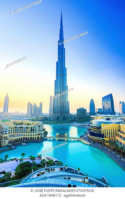 United Arab Emirates UAE , Dubai City , Down Town Dubai , Burj Khalifa Bldg