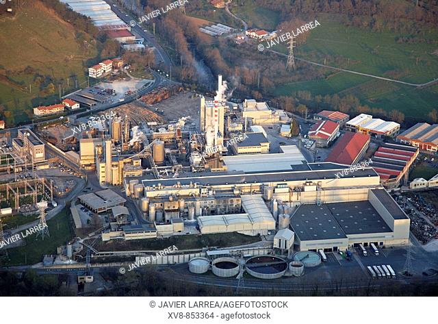 Papelera Guipuzkoana de Zicuñaga (Zicuñaga pulp and paper mill), Hernani, Gipuzkoa, Basque Country, Spain