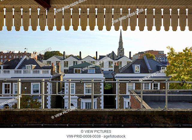 Contextual view from train station platform. Paradise Gardens, London, United Kingdom. Architect: Lifschutz Davidson Sandilands, 2016