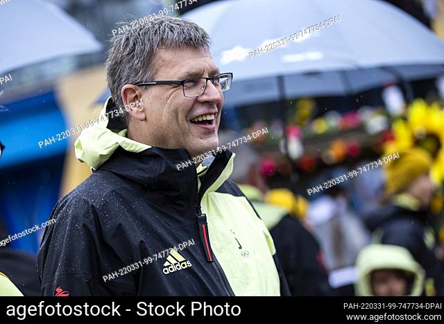 31 March 2022, Baden-Wuerttemberg, Rust: Thomas Weikert, President of the German Olympic Sports Confederation (DOSB) at the DOSB Media Day ""Tokyo meets...