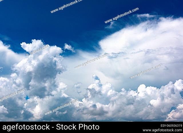realistic abstract sky with white clouds background