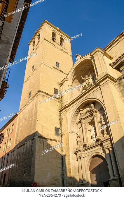 Santiago el Real, Saint James church and Santiago square in Logrono, XVith Century, Renaissance, La Rioja, northern Spain,
