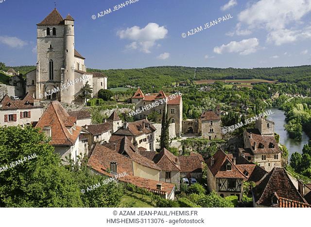France, Lot, Saint Cirq Lapopie, labelled Les Plus Beaux Villages de France (The Most Beautiful Villages of France)