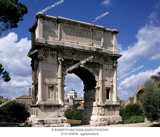 Arch of Titus. Forum Romanum. Rome. Italy