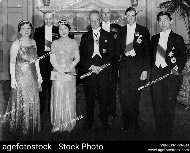Duke Of Kent And Prince Chichibu Attend Mansion House Banquet -- Left to right: Lady Broadbridge, the Lady Mayoress; M. Corbin