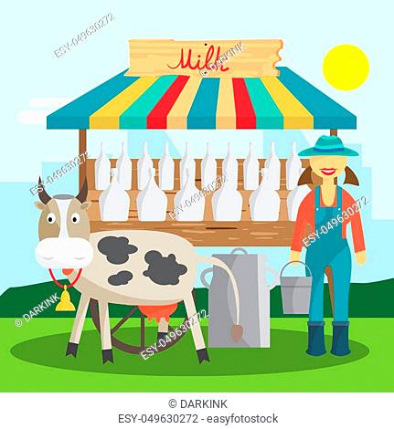 Cartoon milkman Stock Photos and Images | agefotostock