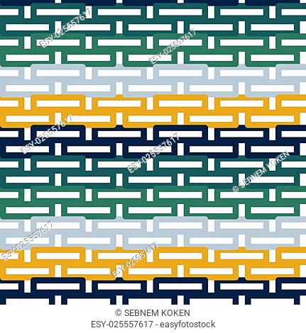Seamless colorful abstract modern line pattern