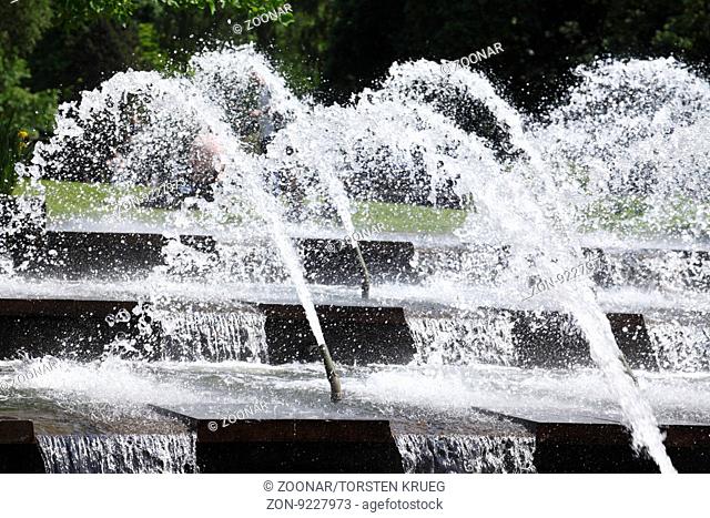 Fountain in Park Wallanlagen, Hamburg, Germany, Europe