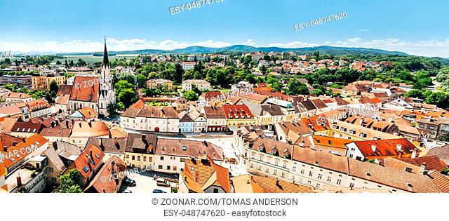 Panoramic view of famous Melk town located in lower Austria