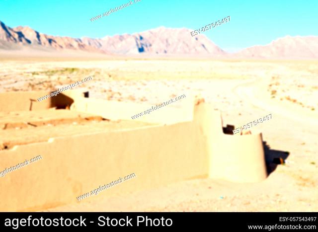 blur in iran antique palace and  caravanserai old contruction for travel people