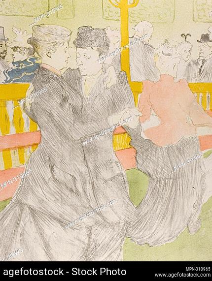 -Henri de Toulouse-Lautrec. Dance at the Moulin Rouge - 1897 - Henri de Toulouse-Lautrec French, 1864-1901. Color lithograph on grayish-ivory laid China paper