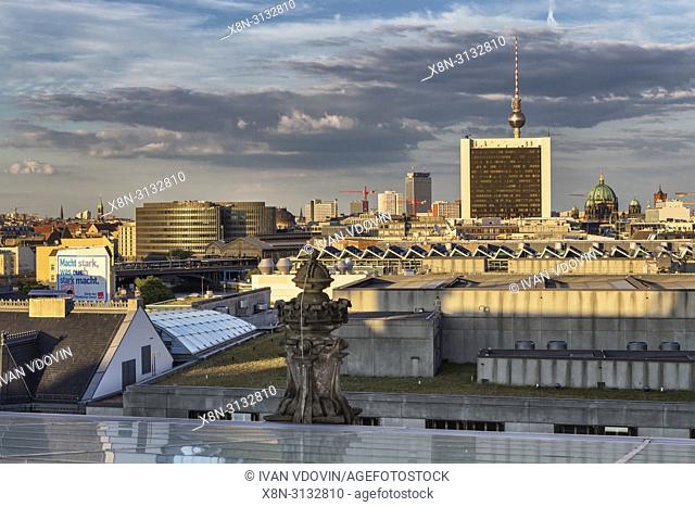 Cityscape from Reichstag building, Berlin, Germany