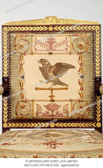 One Armchair, Frames attributed to François-Honoré-Georges Jacob-Desmalter (French, 1770 - 1841), Tapestries by Beauvais Manufactory (French, founded 1664)