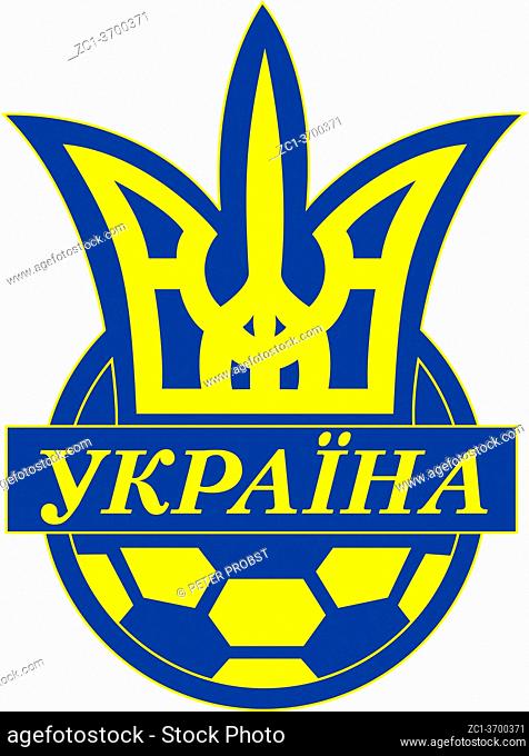 Logo of the Ukrainian Football Association Federazija Futbolu Ukrajiny FFU and the National team - Ukraine