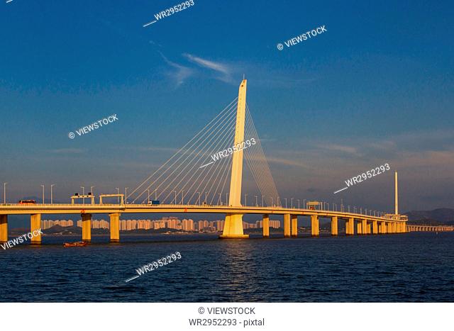 Shenzhen Bay Bridge in Guangdong Province, China