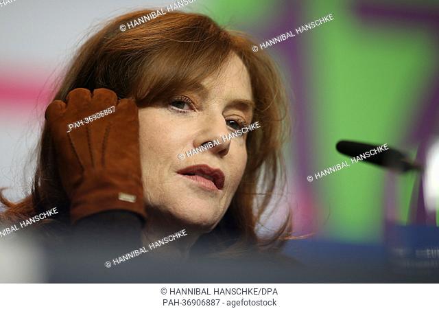 French actress Isabelle Huppert attends the press conference for the movie 'The Nun' ('La Religieuse') during the 63rd annual Berlin International Film Festival