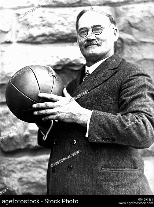James Naismith, Canadian-American physical educator and innovator. He invented the game of basketball in Springfield, Massachusetts, at the end of 19th Century
