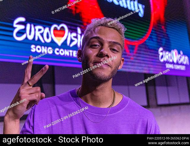 12 May 2022, Italy, Turin: Malik Harris from Germany at the German Embassy reception before the Eurovision Song Contest (ESC)