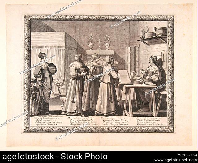 Presents Offered to the Bride. Series/Portfolio: Wedding in the Countryside; Artist: Abraham Bosse (French, Tours 1602/1604-1676 Paris); Publisher: Jean I...