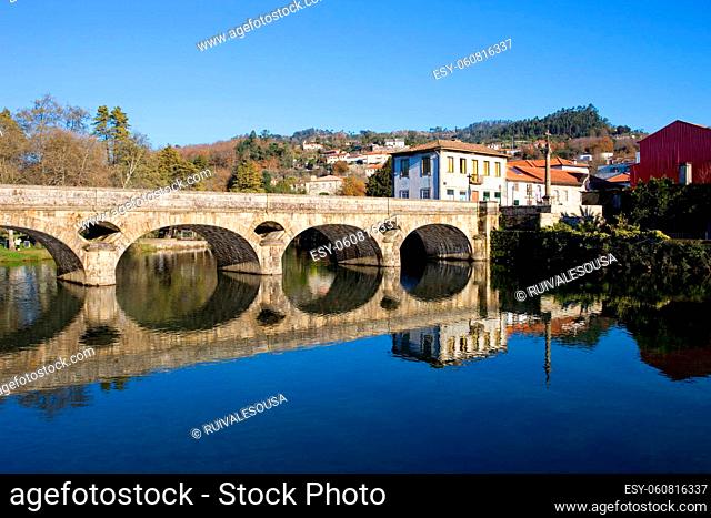 Ancient bridge and village of Arcos de Valdevez, in Minho, Portugal
