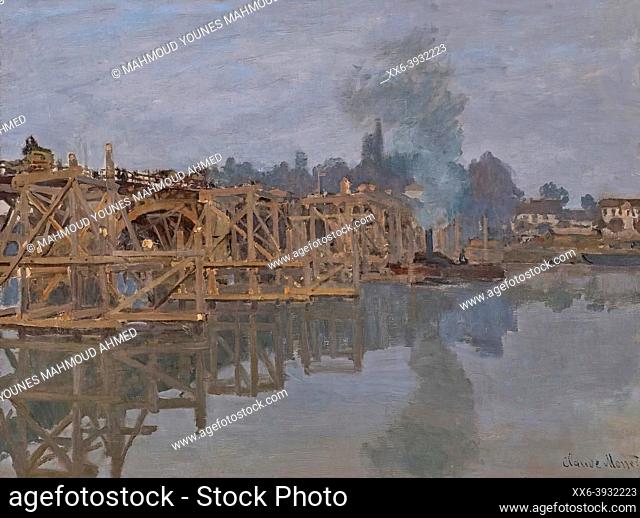 Argenteuil, the Bridge under Repair, is an oil painting on canvas 1872, by Artist Claude Monet (1840–1926).