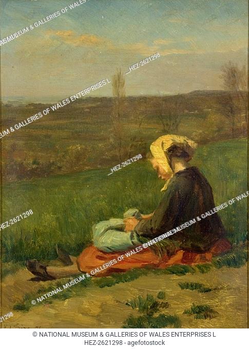 'A child in a field', 1871. Artist: Pierre Edouard Frere