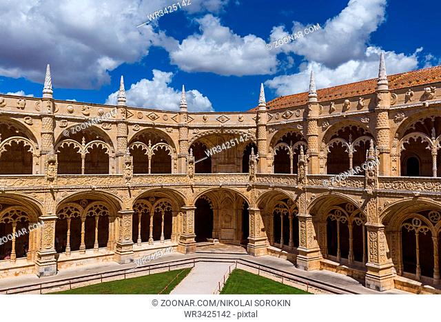 The Jeronimos Monastery - Lisbon Portugal - architecture background