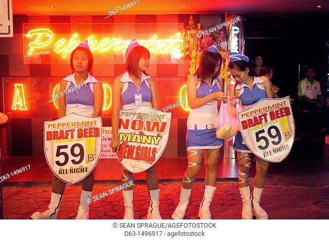 THAILAND  Pattaya, beach resort and centre for sex tourism  Girls outside a bar