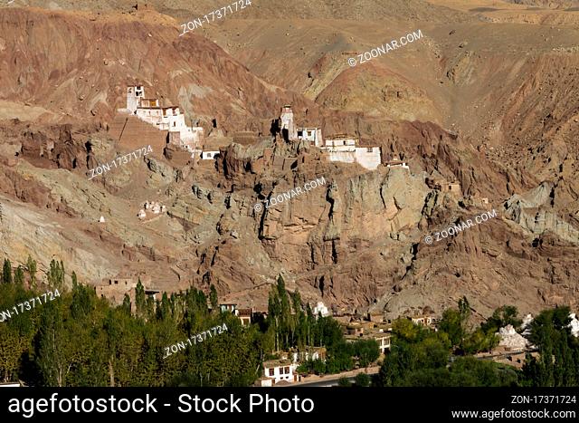 The village of Basgo is situated in the Indus Valley, short way north of the river, at the foot of the Ladakh Range of mountains, about 40km west of Leh