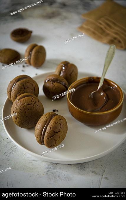 Spice biscuits with chocolate