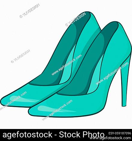 High heels and other icon in cartoon Stock Photos and Images | agefotostock