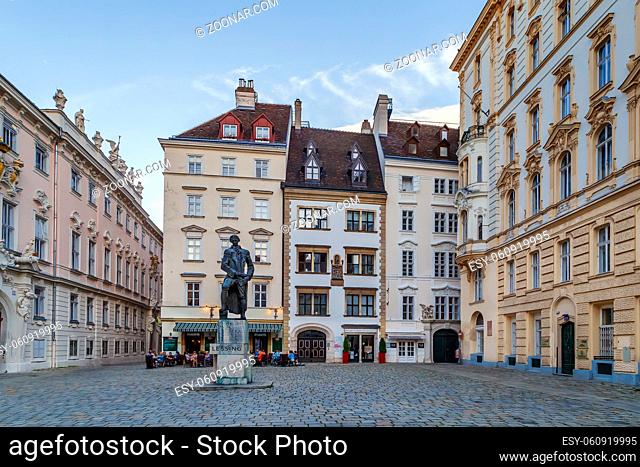 Judenplatz (English:Jewish Square) is a town square in Vienna's Innere Stadt that was the center of Jewish life, Austria