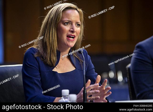 Jocelyn Benson, Secretary of State, Michigan, appears before a Senate Committee on the Judiciary hearing to examine protecting our democracy's frontline workers
