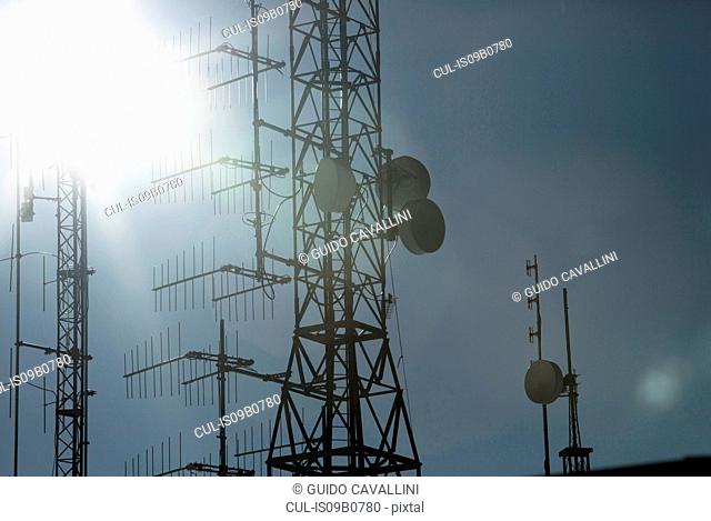 Communication towers, Mottarone, Stresa, Piemonte, Italy